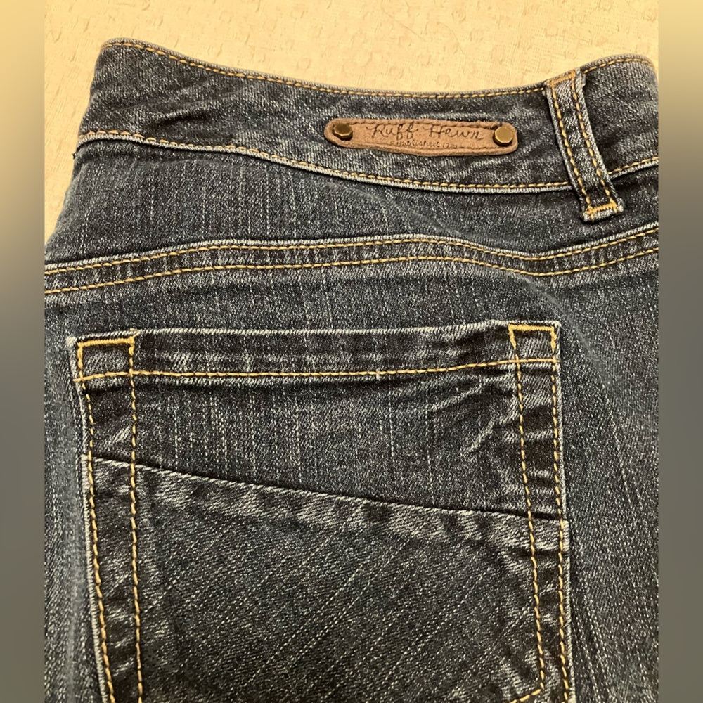 VTG 1981 Ruff Hewn Dark Wash mid rise bootcut jeans Women’s size 12S 5 pocket - Picture 7 of 8